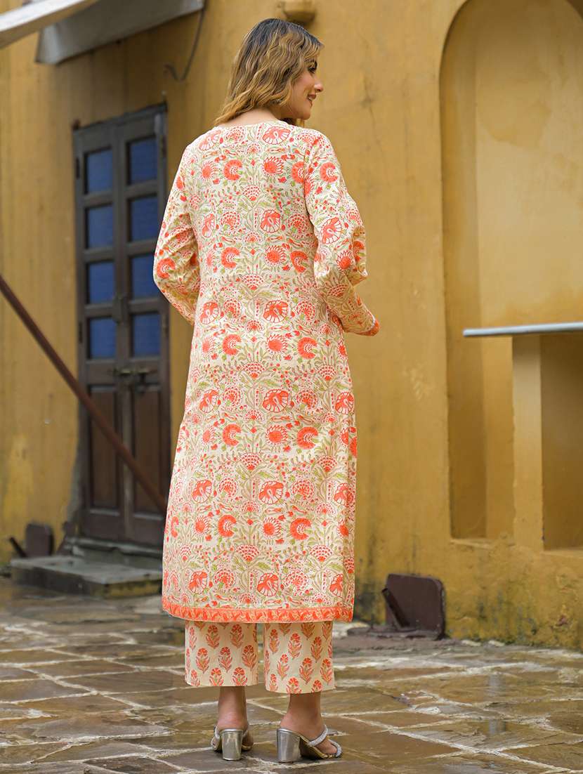 women floral printed long sleeve kurta pant with dupatta set - 22107698 -  Standard Image - 4
