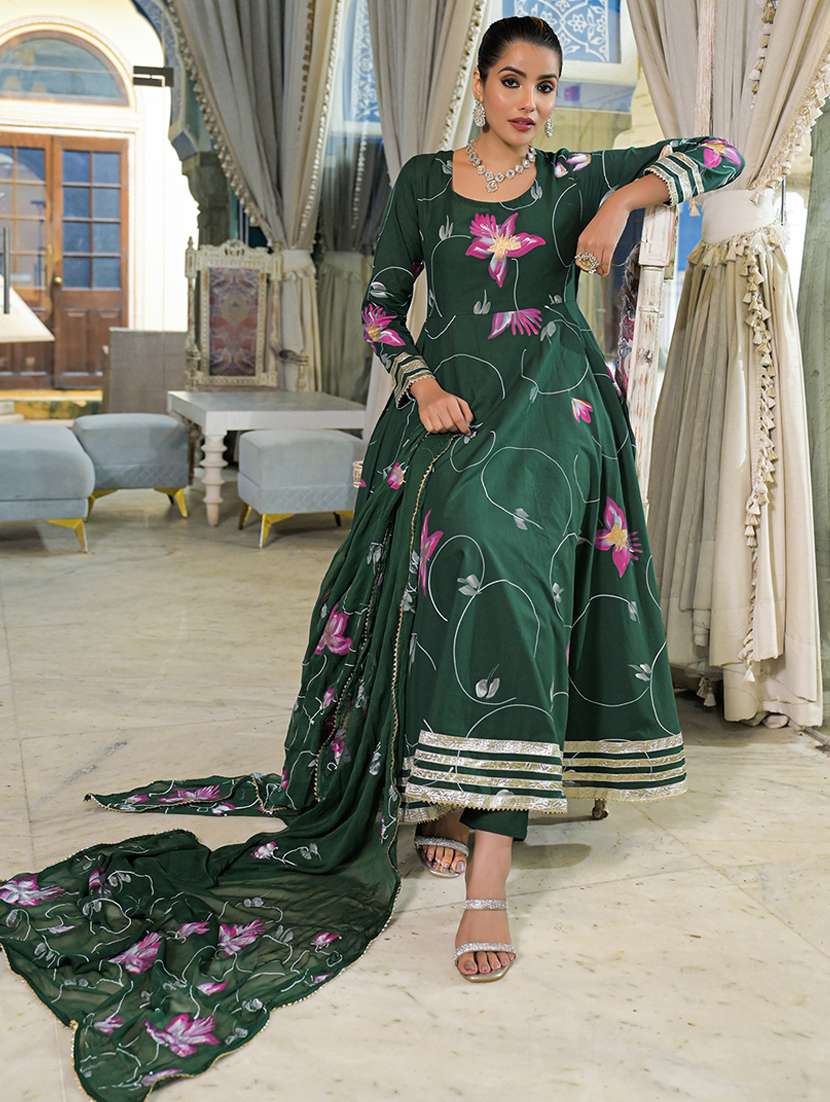 women floral printed long sleeve kurta pant with dupatta set - 22107703 -  Standard Image - 4