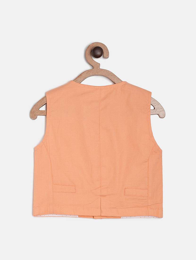 boys solid sleeveless waistcoat - 22107727 -  Standard Image - 1