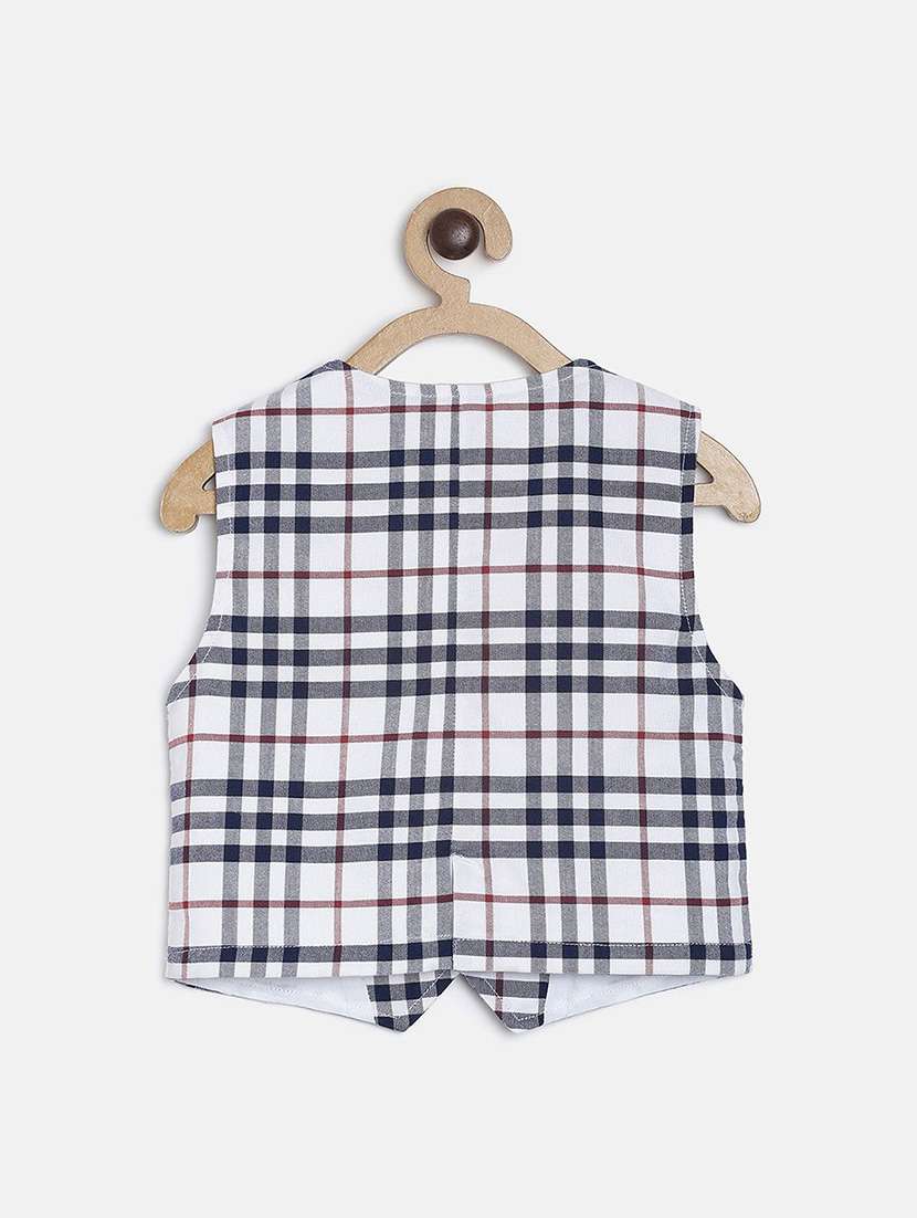 boys checkered sleeveless waistcoat - 22107729 -  Standard Image - 1