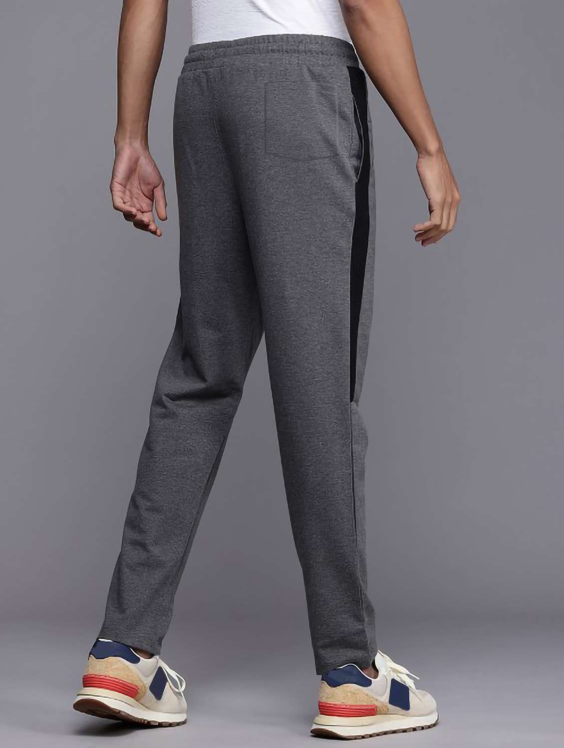men side taped mid rise full length track pant - 22107764 - Standard Image - 1