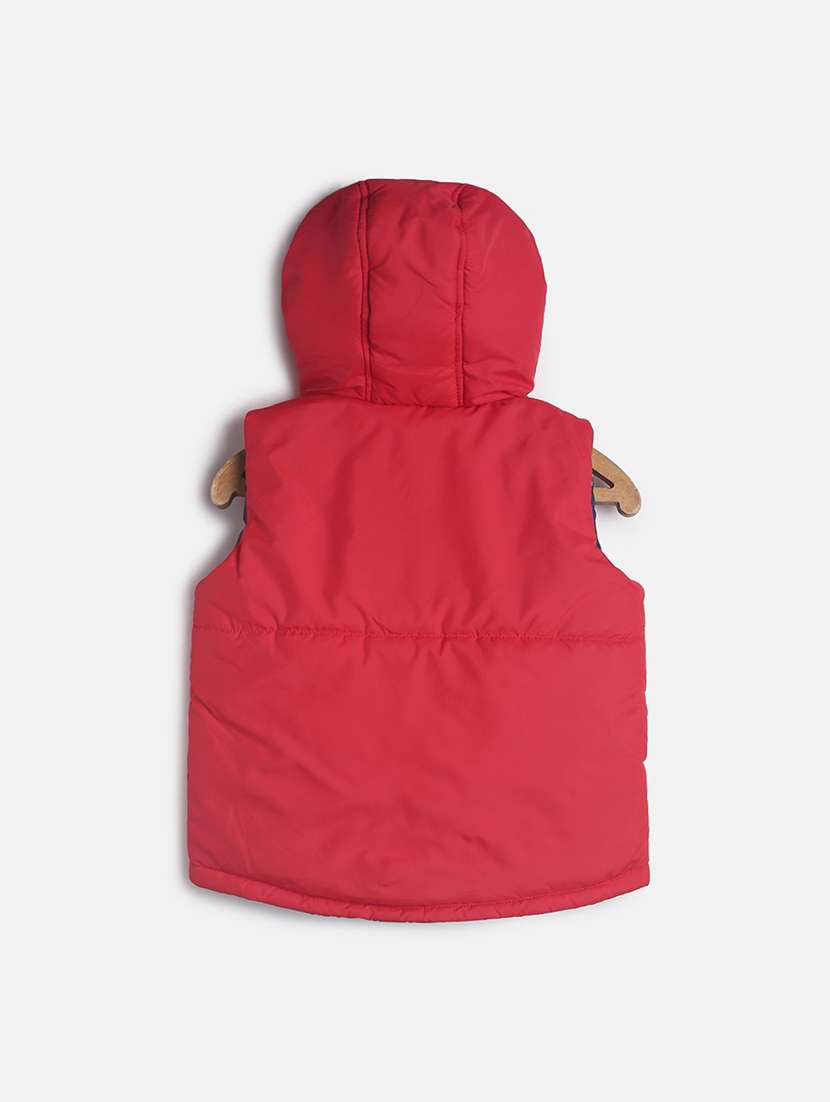 boys color blocked sleeveless hooded quilted jacket - 22107811 -  Standard Image - 1