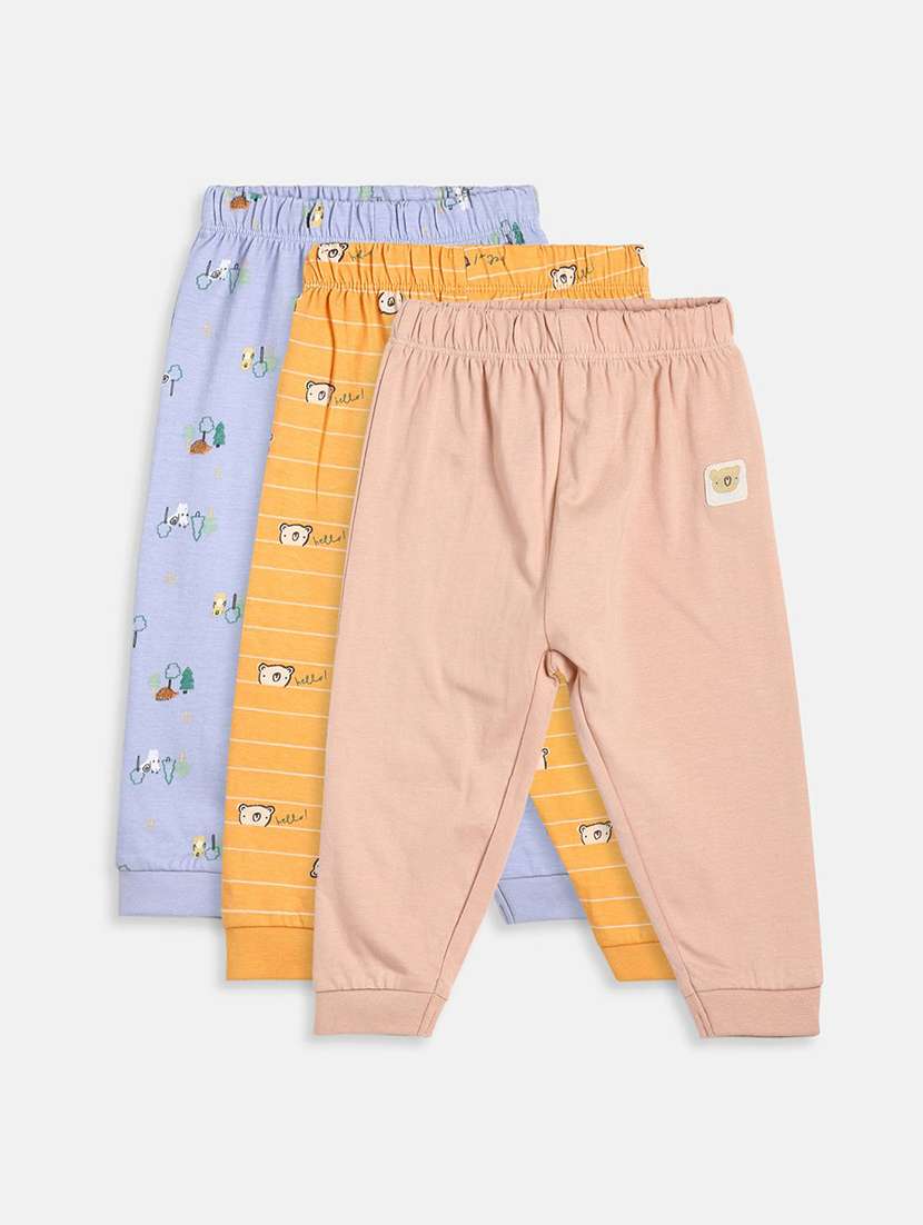 boys pack of 3 printed winterwear jogger