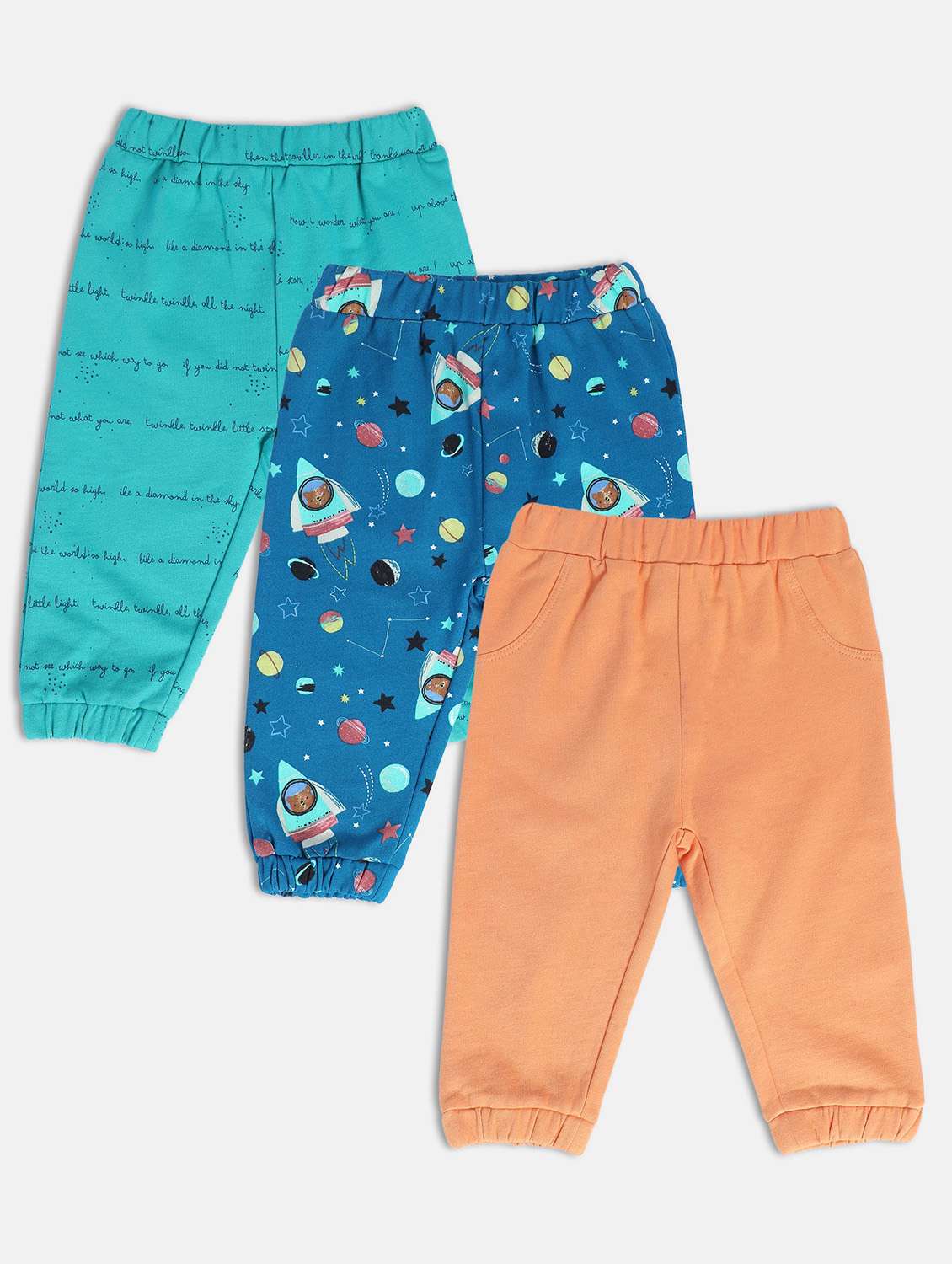 boys pack of 3 printed winterwear jogger - 22108017 -  Standard Image - 1