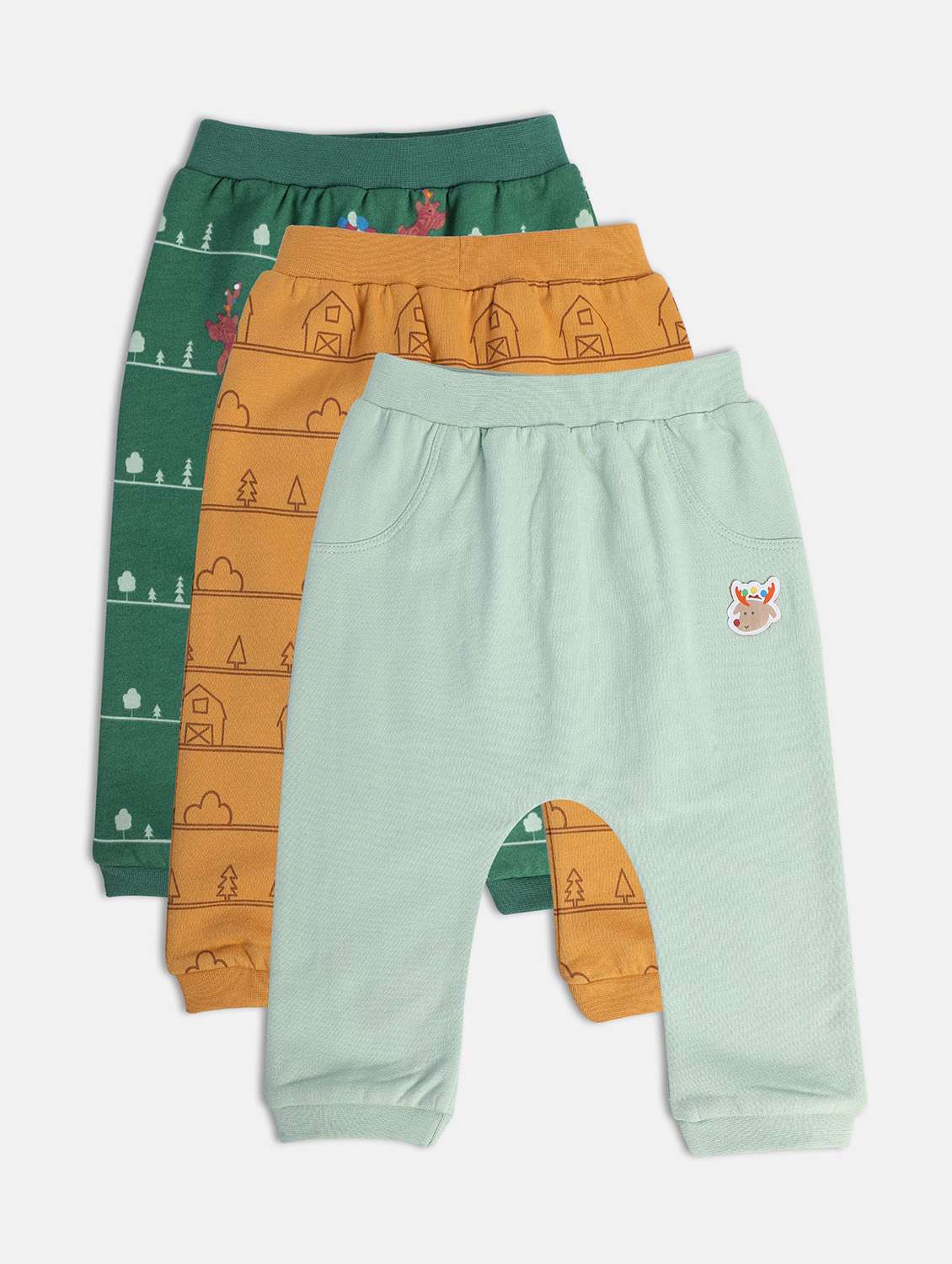 boys pack of 3 printed winterwear jogger