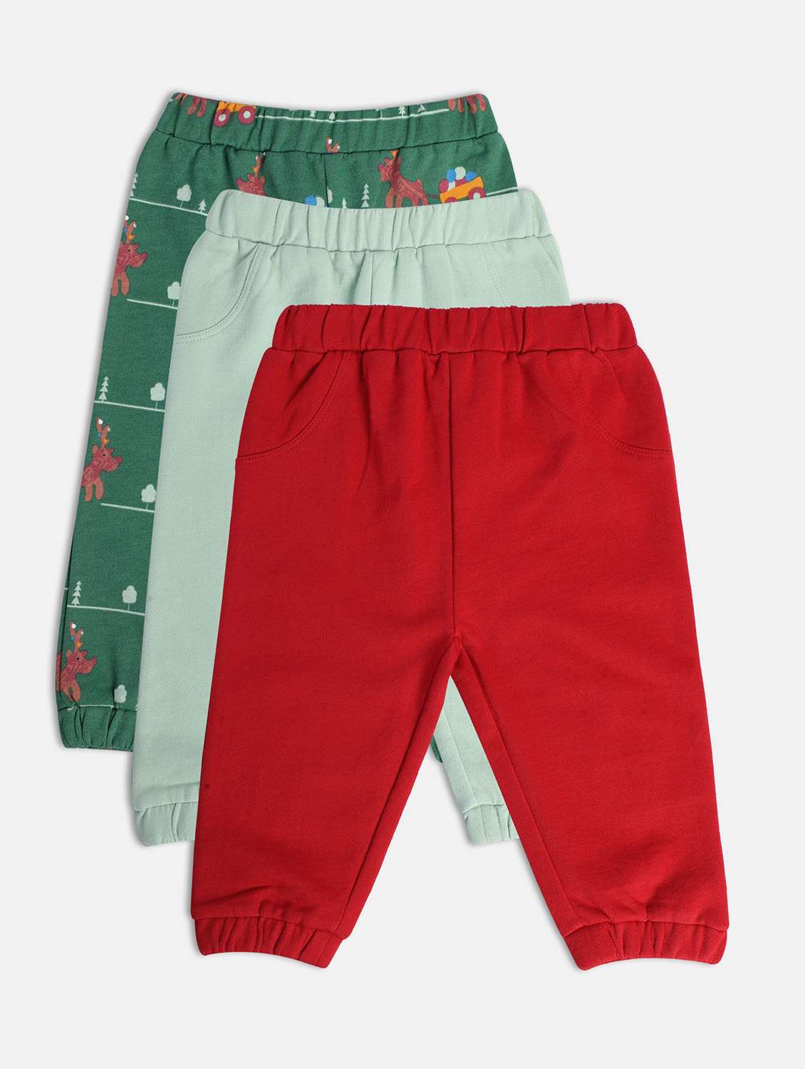 boys pack of 3 printed winterwear jogger