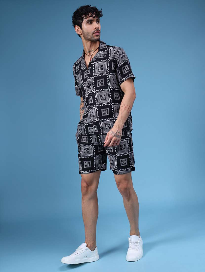 men printed short sleeve regular fit shirt - 22108045 -  Standard Image - 4