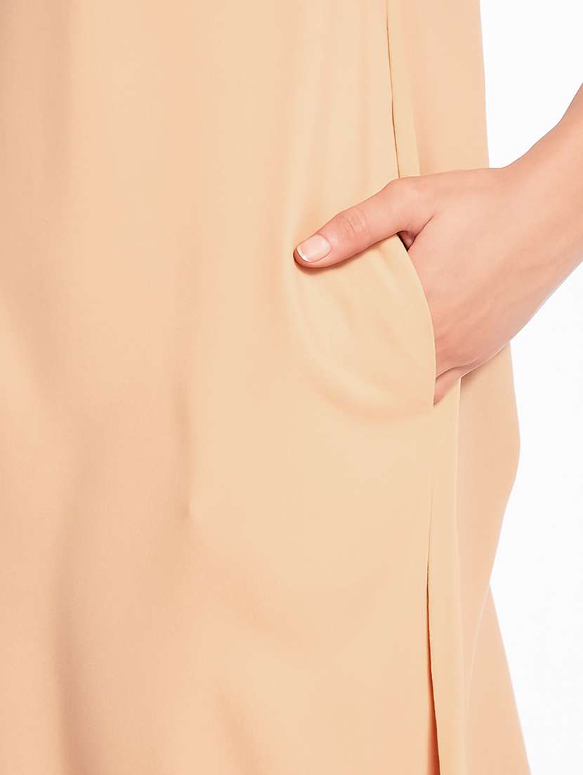 women solid mandarinn neck tunic - 22108056 - Standard Image - 4