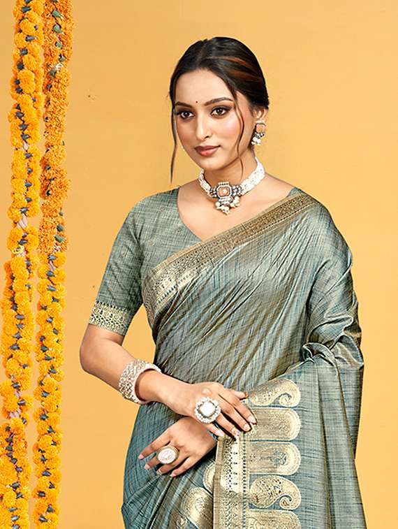 women self design assam silk saree with blouse - 22108066 -  Standard Image - 1