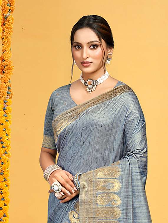 women self design assam silk saree with blouse - 22108068 -  Standard Image - 1