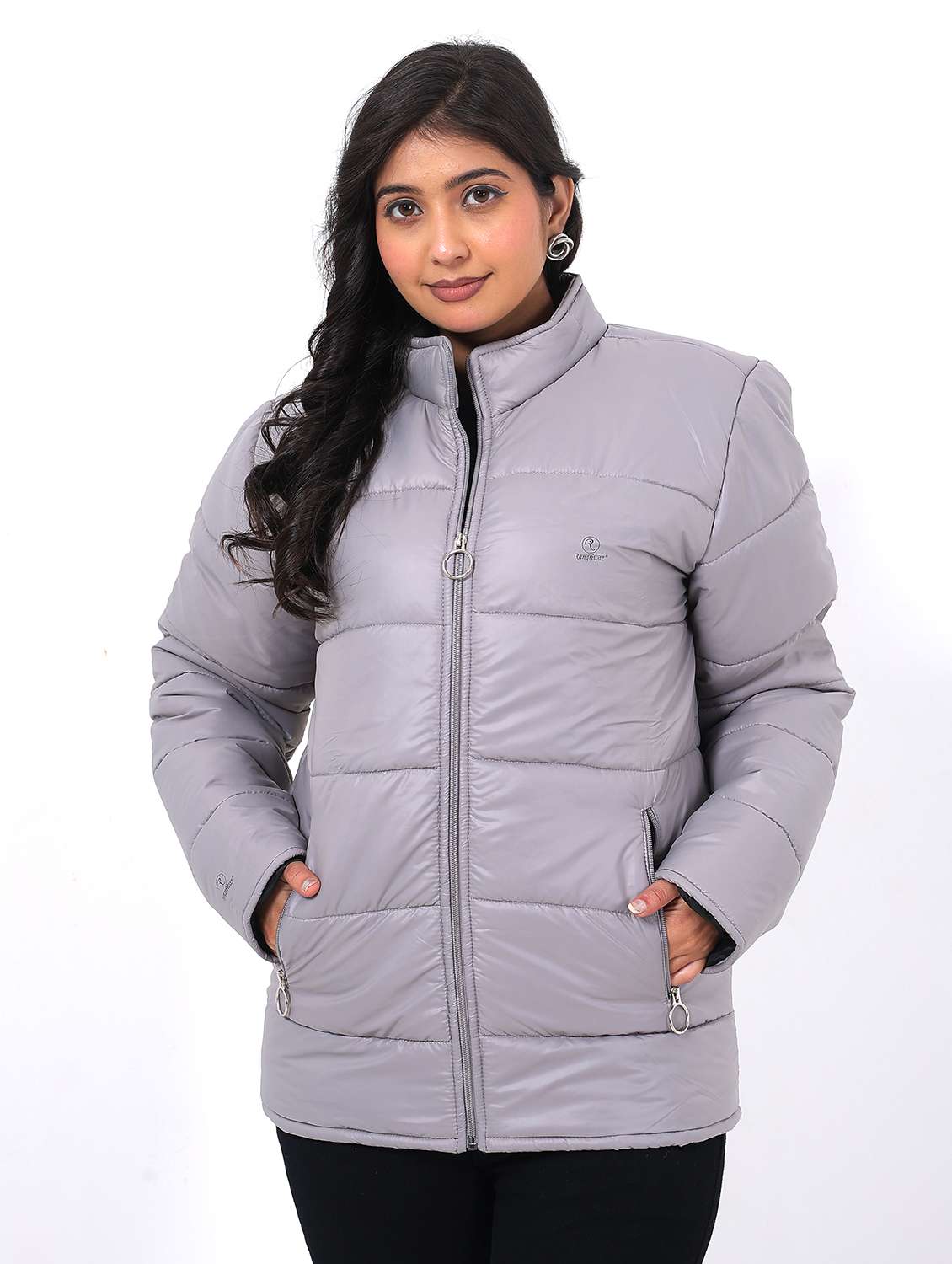 women printed long sleeve quilted jacket - 22108145 - Standard Image - 1