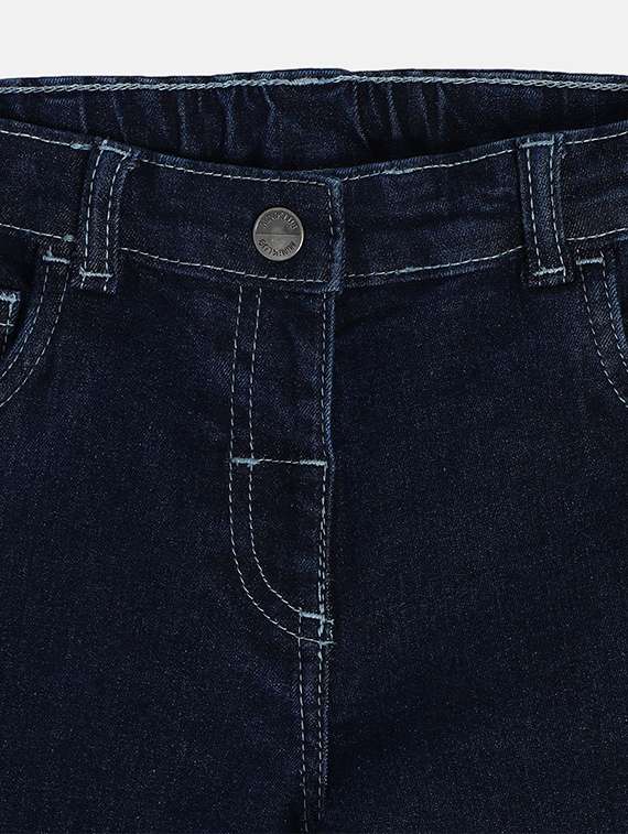 girls washed mid rise relaxed fit jeans - 22108250 -  Standard Image - 4