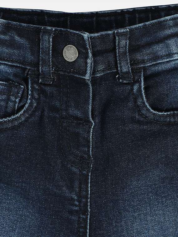 girls washed mid rise slim fit jeans - 22108258 -  Standard Image - 4