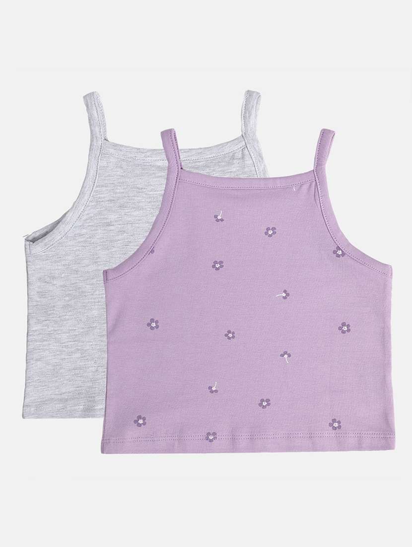 girls pack of 2 printed sleeveless slip - 22108279 -  Standard Image - 1