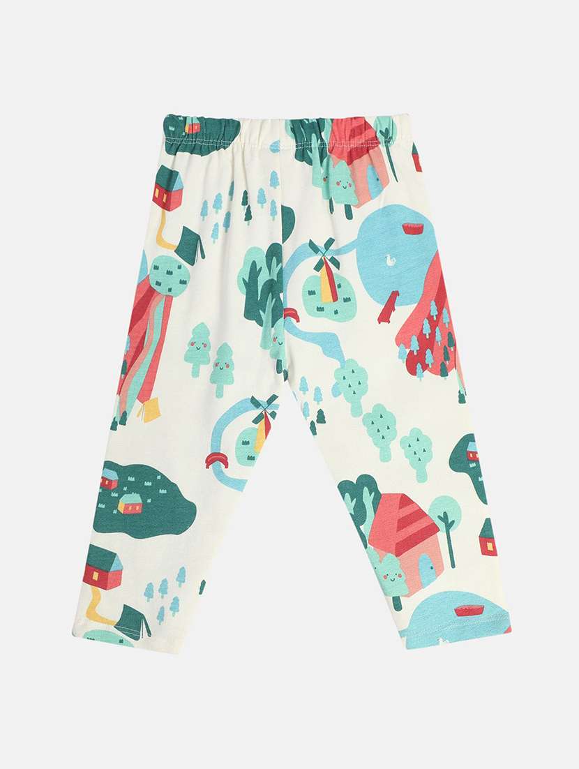 girls pack of 2 printed mid rise legging - 22108318 - Standard Image - 4