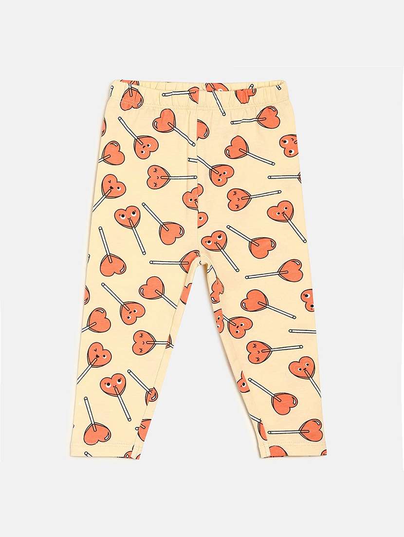 girls pack of 3 printed mid rise legging - 22108340 - Standard Image - 4