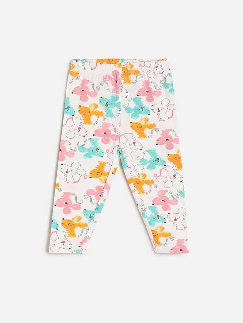 girls pack of 3 printed mid rise legging - 22108352 - Standard Image - 1