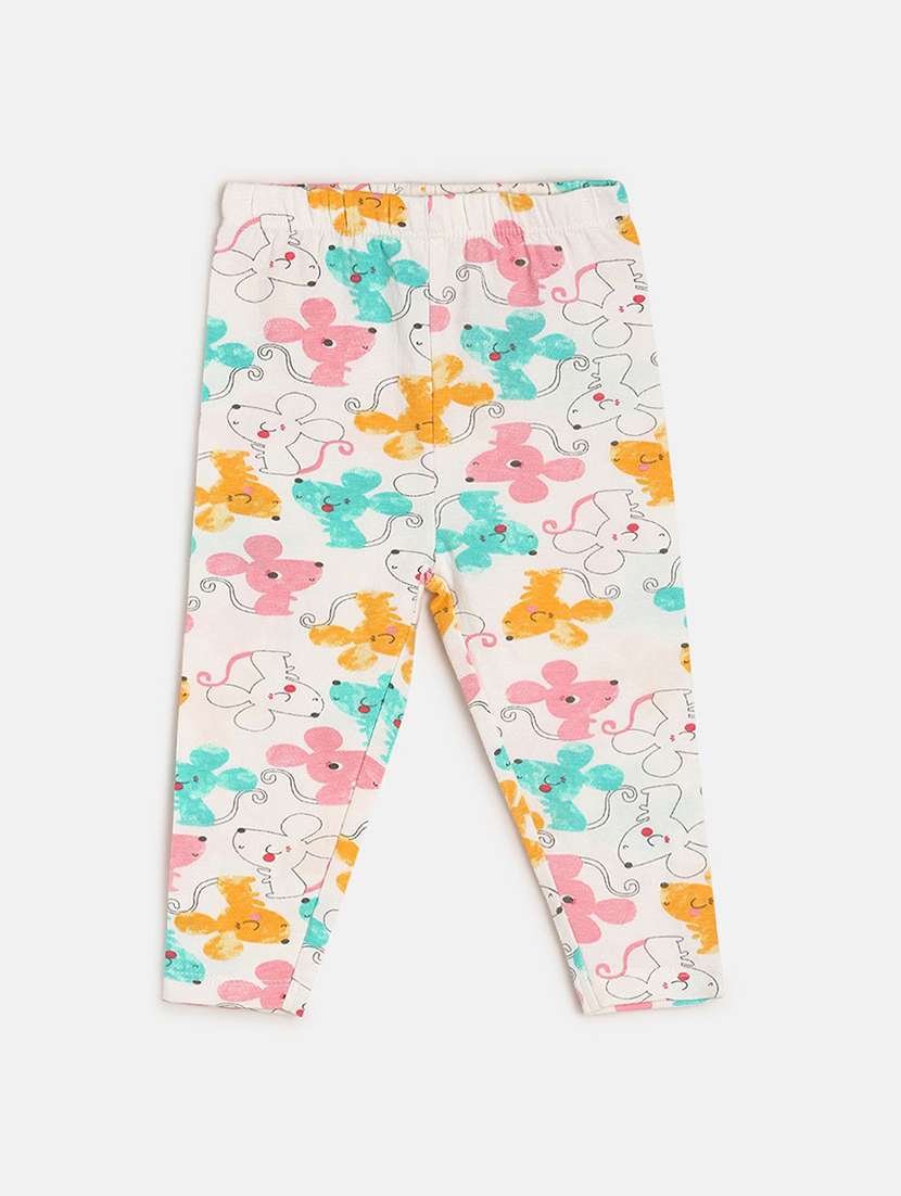 girls pack of 3 printed mid rise legging - 22108354 - Standard Image - 4