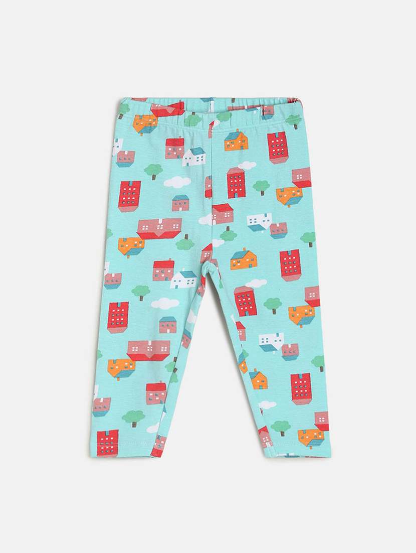 girls pack of 3 printed mid rise legging - 22108356 - Standard Image - 1