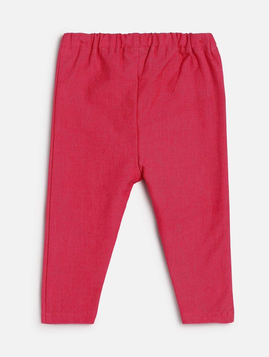 girls solid mid rise trouser - 22108374 -  Standard Image - 1