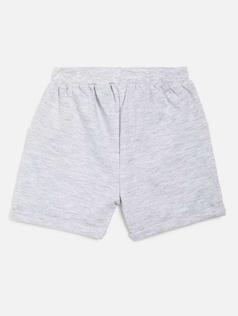 girls solid mid rise shorts - 22108437 -  Standard Image - 1