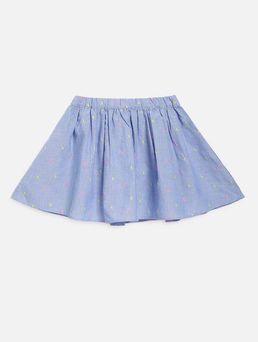 girl self designed mid rise flared skirt - 22108446 -  Standard Image - 1
