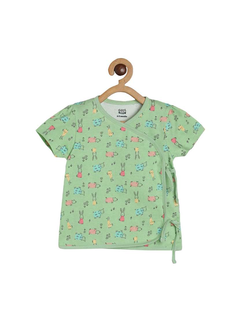 girls pack of 3 printed round neck top - 22108451 -  Standard Image - 1