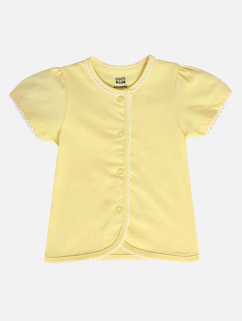 girls pack of 2 solid round neck top - 22108453 -  Standard Image - 4