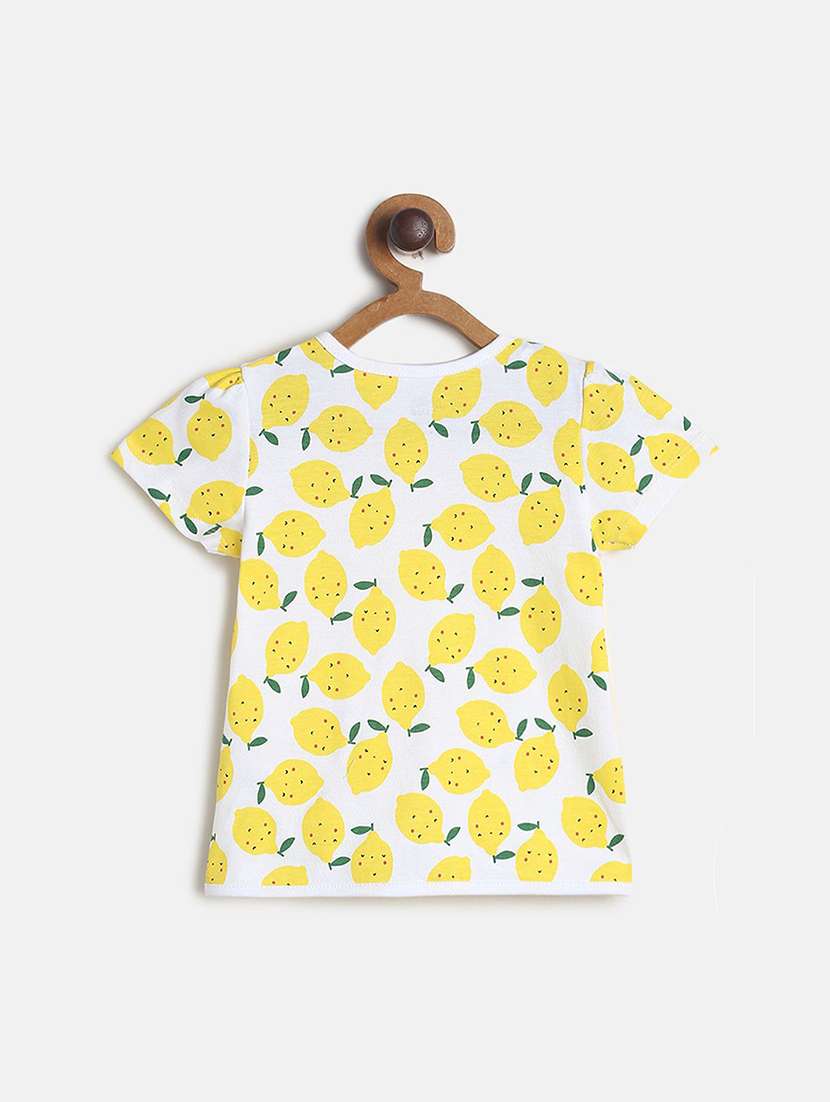 girls pack of 3 printed round neck top - 22108485 -  Standard Image - 4