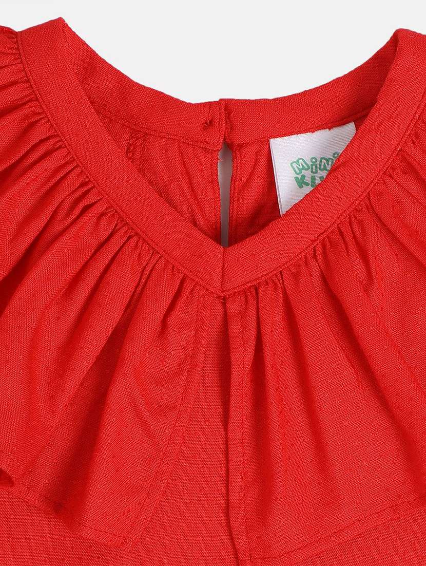 girls red solid long sleeve top - 22108523 -  Standard Image - 4