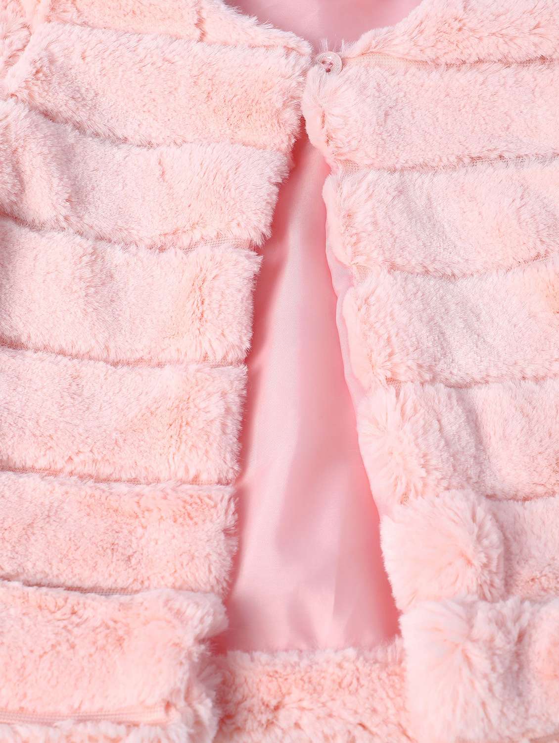 girls solid long sleeve fur jacket - 22108592 -  Standard Image - 4