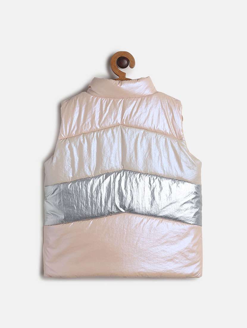 girls color block sleeveless quilted jackets  - 22108601 -  Standard Image - 1