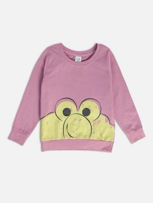 girls printed long sleeve sweatshirt