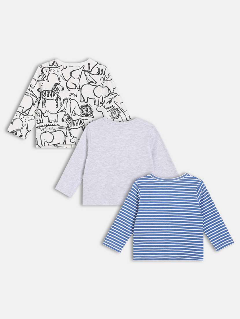 boys pack of 3 printed t-shirt - 22108675 - Standard Image - 1