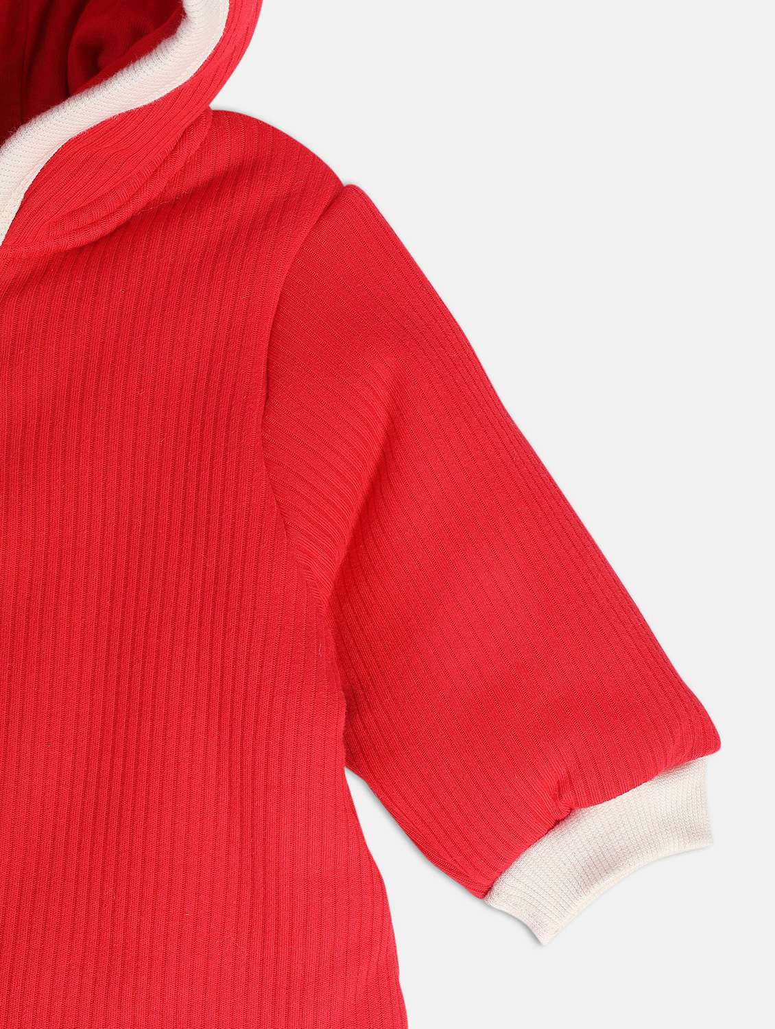 kids solid long sleeve hooded romper - 22108810 -  Standard Image - 4