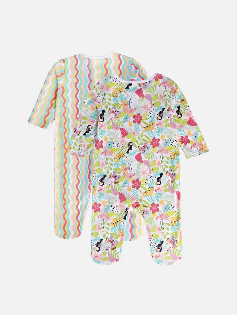 kids pack of 2 printed onesies - 22108940 -  Standard Image - 1