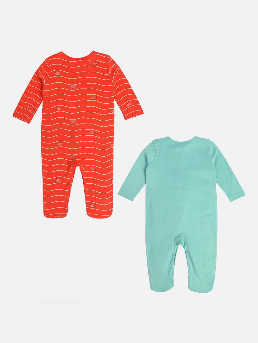 kids pack of 2 printed long sleeve onesies - 22108943 -  Standard Image - 1