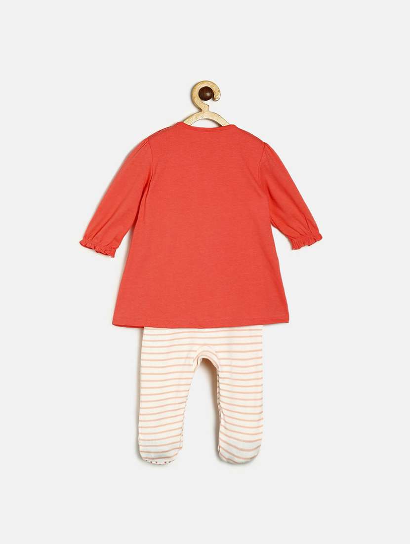 girls solid long sleeve top and trouser set - 22108951 -  Standard Image - 1