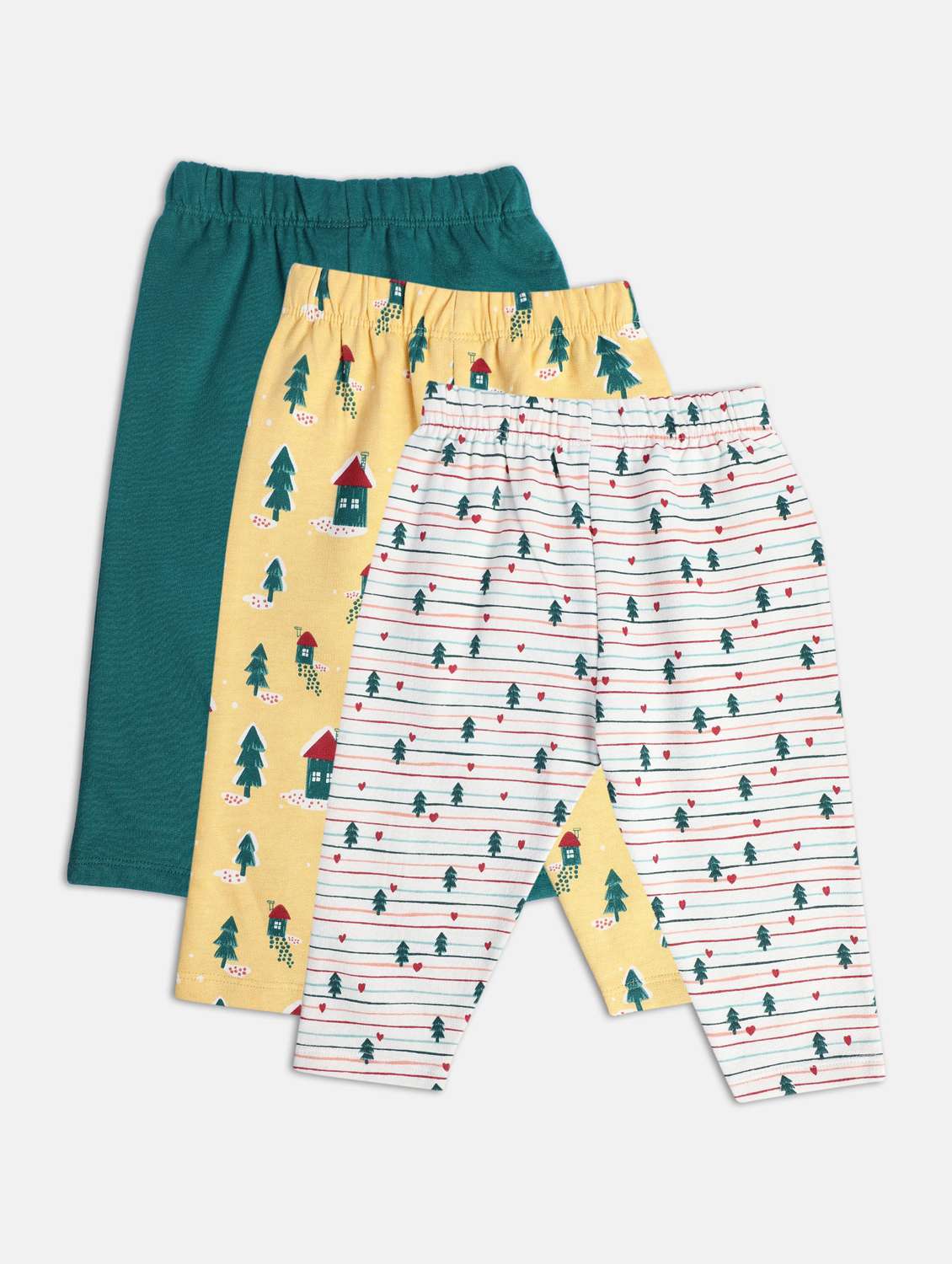 girls pack of 3 printed mid rise legging - 22109185 -  Standard Image - 1