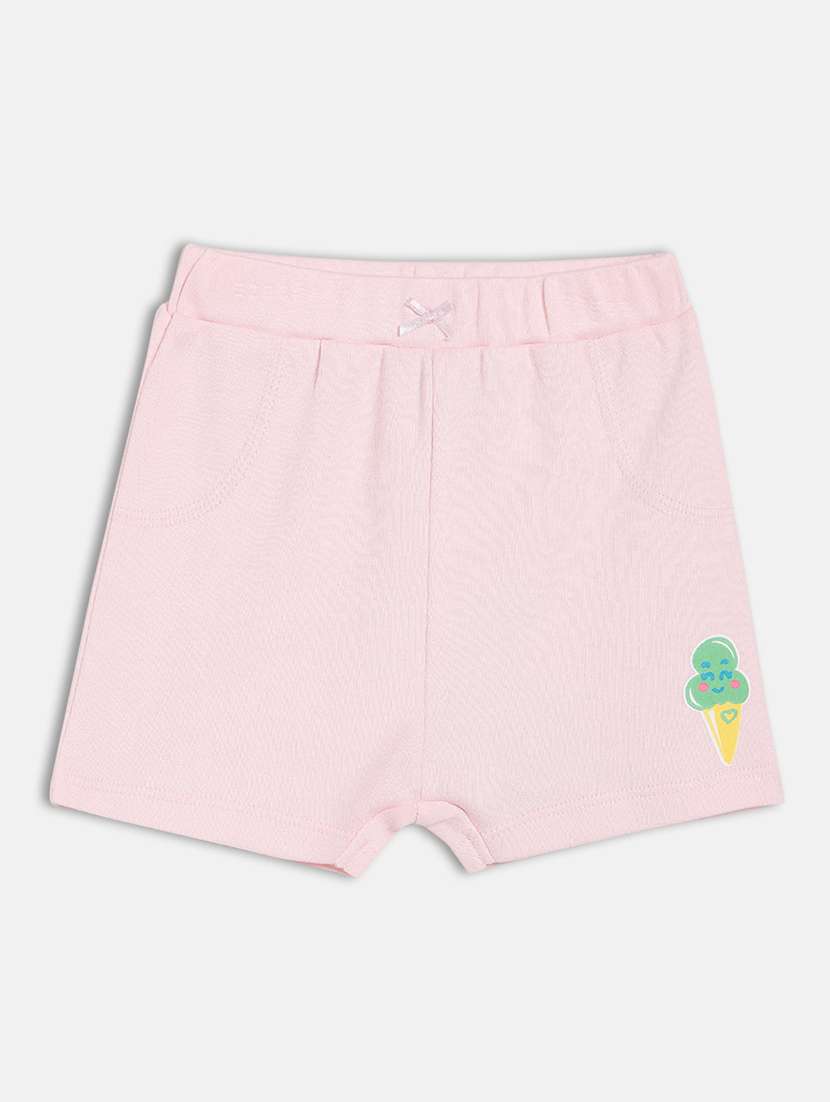 girls pack of 3 solid mid rise shorts - 22109187 -  Standard Image - 4