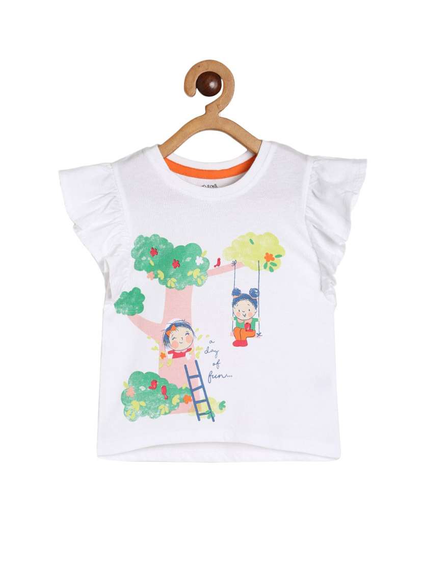 girls printed short sleeve tee