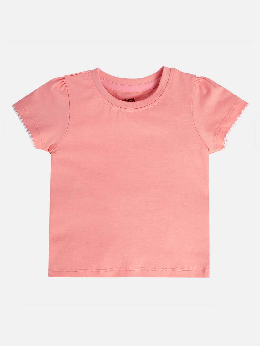 girls pack of 2 solid round neck tee - 22109210 -  Standard Image - 4
