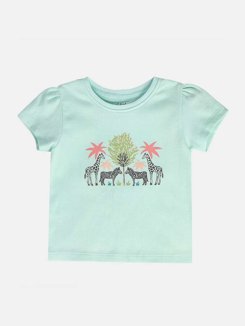 girls pack of 3 printed round neck tee - 22109227 -  Standard Image - 4