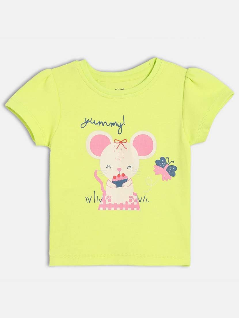 girls pack of 2 printed round neck tee - 22109273 -  Standard Image - 4