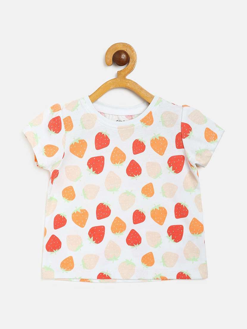 girls pack of 3 printed round neck tee - 22109335 -  Standard Image - 1