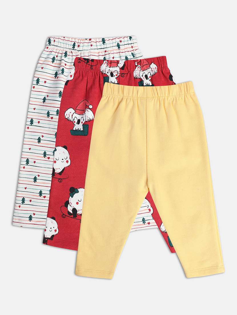 girls pack of 3 printed mid rise pyjama - 22109405 -  Standard Image - 1