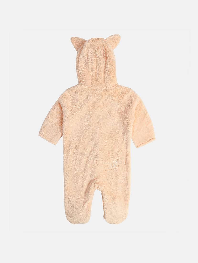 kids solid long sleeve hooded onesies - 22109414 -  Standard Image - 1