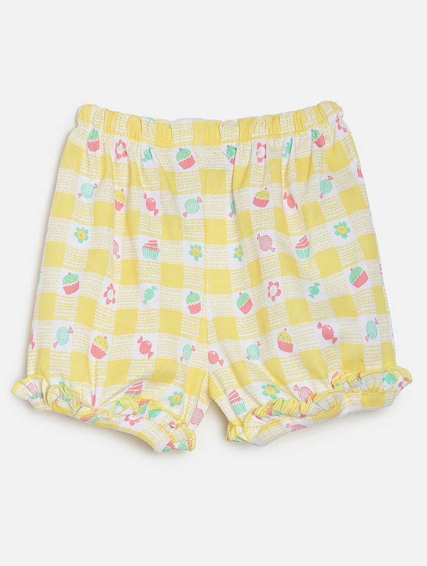 girls printed round neck shorts set - 22109419 -  Standard Image - 1