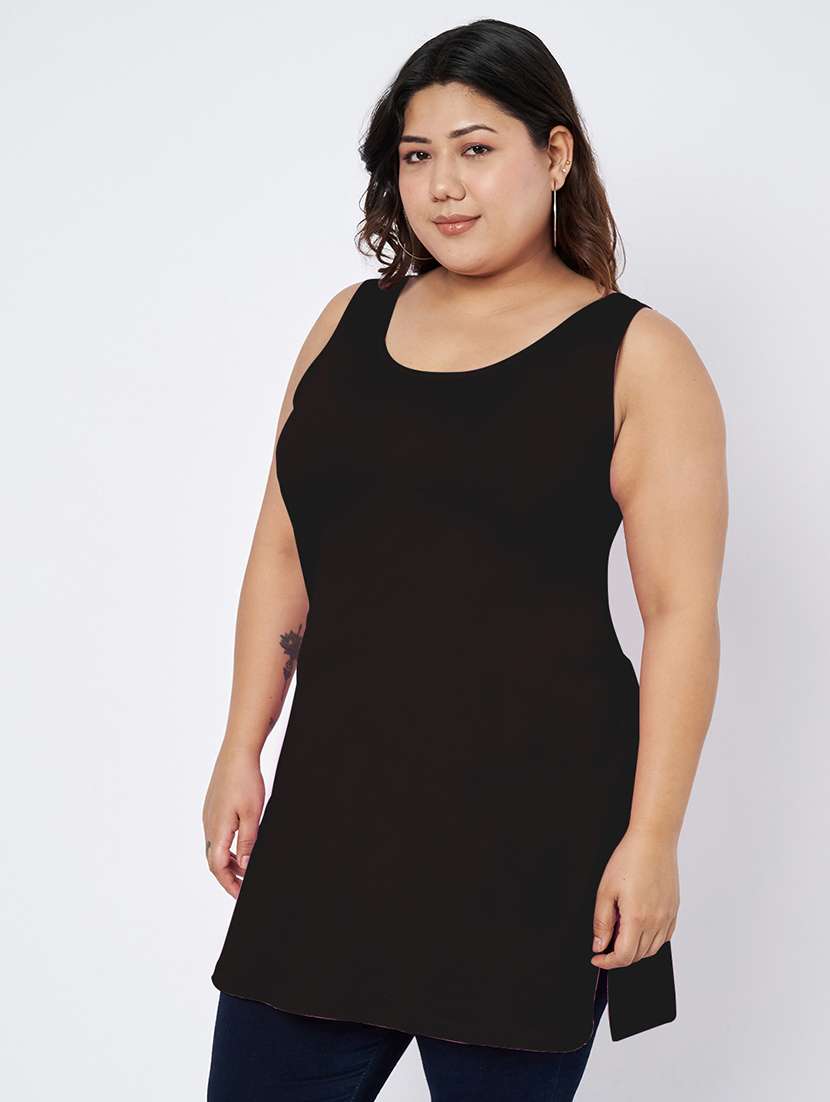 women plus size solid sleeveless camisole - 22109448 - Standard Image - 1