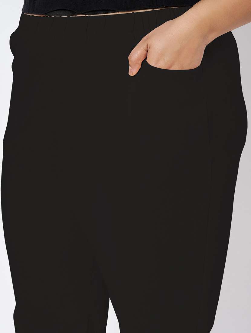 women plus size solid mid rise capri - 22109455 -  Standard Image - 6